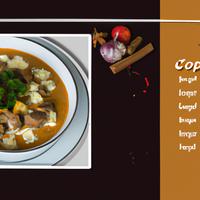Beef stew in creamy sauce