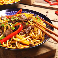 Beef stir-fry noodles