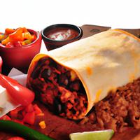 Beefy five layered burrito