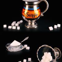 Black coffee with sugar