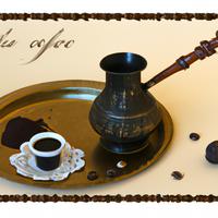 Black decafe coffee
