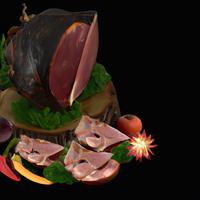 Black smoked ham