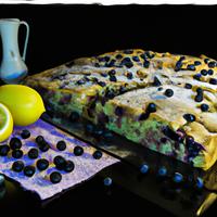 Blueberry lemon blondie