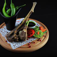 Bone on lamb steak