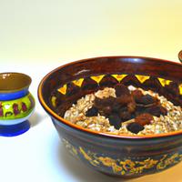 Bowl of raisin bran cereal