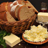 Bread with cheese and butter