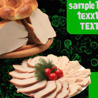 Bread with turkey slice