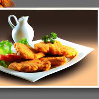 Breaded pan fried chicken strips