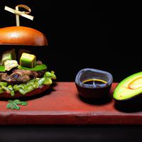 Burger with guacamole