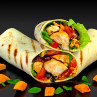 Cajun chicken wrap