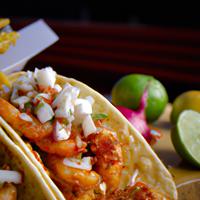 Camarones a la diabla taco