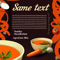 Carrot coconut cream soup