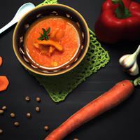 Carrot puree soup