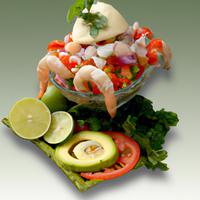 Ceviche shrimp and fish