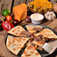 Cheese and brisket quesidilla