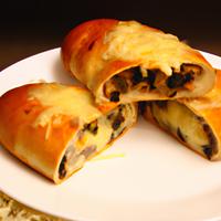 Cheese and mushroom stuffed bread