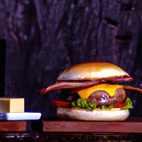Cheeseburger with bacon and swiss