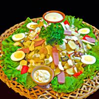 Chef salad with ranch