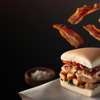 Chic fil a grilled chicken sandwich with maple bacon
