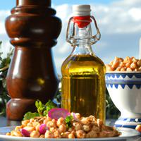 Chick pea salad with olive oil
