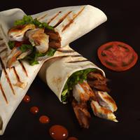 Chicken and bacon bbq wrap