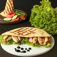 Chicken and salad panini