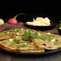 Chicken cheese paratha