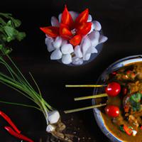 Chicken in satay sauce