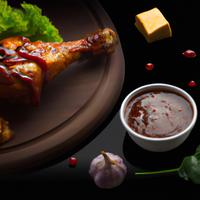 Chicken leg with barbecue sauce