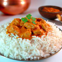 Chicken masala with rice