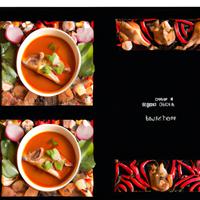 Chicken red thai soup