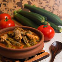 Chicken stew with okra