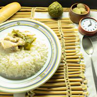 Chicken tinola with rice
