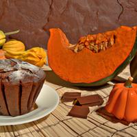 Chocolate pumpkin muffin