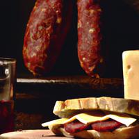 Chorizo and cheese sandwich