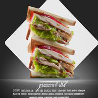 Club sandwich with chicken