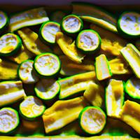 Cooked courgettes