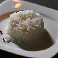 Cooked white medium grain rice