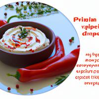Cream cheese with herbs and red peppers