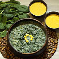 Creamy spinach and corn