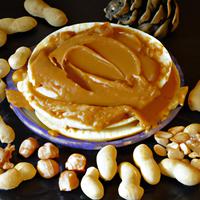 Crumpet with peanut butter