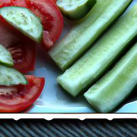 Cucumber and tomatoes