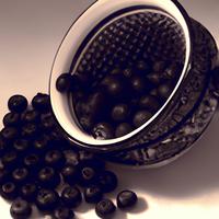 Cup of blueberries