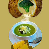 Cup of brocolli cheddar soup panera