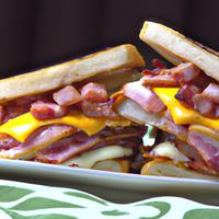 Double bacon cheese sandwich
