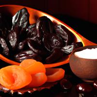 Dried apricots in dark chocolate