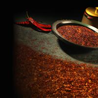 Dried chilli flakes