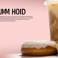 Dunkin dounuts vanilla frosted donut frozen coffee