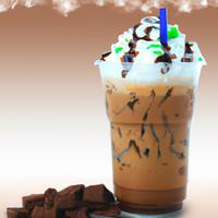Dunkin medium iced mocha coffee with cream