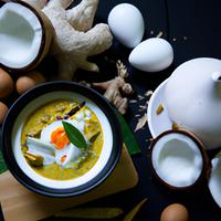 Egg white coconut curry